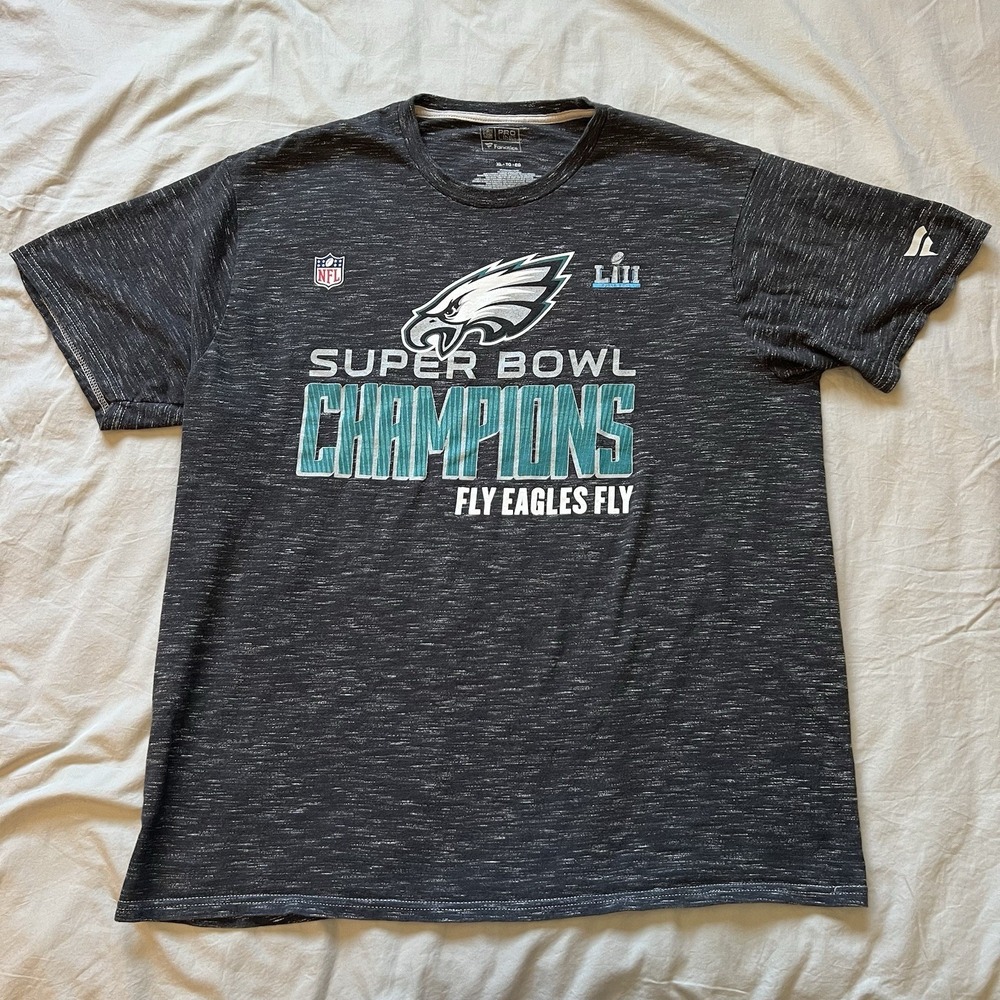 Philadelphia Eagles Super Bowl LII Champions T-Shirt XL Fanatics NFL Pro Line